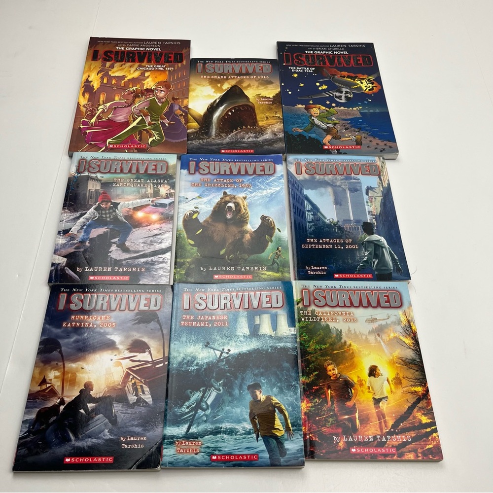 I SURVIVED by Lauren Tarshis Preowned Bundle‎ of Nine 9 Book Scholastic Children